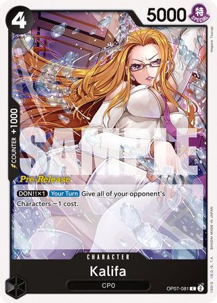 Kalifa (OP07-081) [500 Years in the Future Pre-Release Cards] - Deck Out Gaming