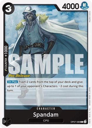 Spandam (OP07-086) [500 Years in the Future Pre-Release Cards] - Deck Out Gaming