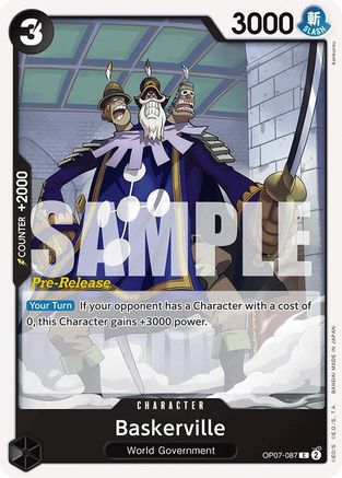 Baskerville (OP07-087) [500 Years in the Future Pre-Release Cards] - Deck Out Gaming