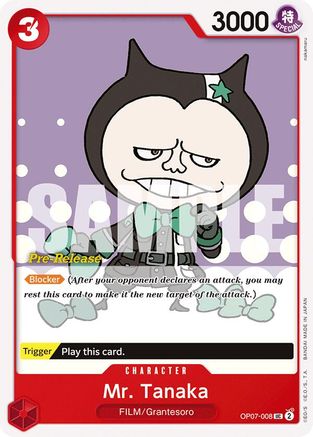 Mr. Tanaka (OP07-008) [500 Years in the Future Pre-Release Cards] - Deck Out Gaming