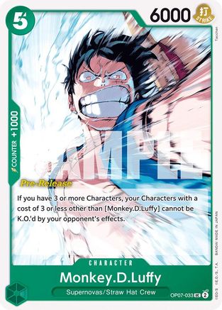 Monkey.D.Luffy (033) (OP07-033) [500 Years in the Future Pre-Release Cards] - Deck Out Gaming