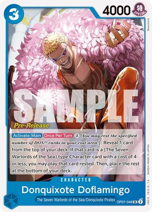 Donquixote Doflamingo (OP07-048) [500 Years in the Future Pre-Release Cards] - Deck Out Gaming
