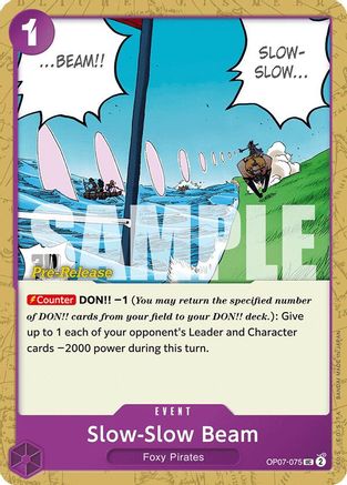 Slow-Slow Beam (OP07-075) [500 Years in the Future Pre-Release Cards] - Deck Out Gaming