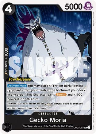Gecko Moria (083) (OP07-083) [500 Years in the Future Pre-Release Cards] - Deck Out Gaming