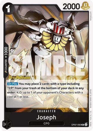 Joseph (OP07-092) [500 Years in the Future Pre-Release Cards] - Deck Out Gaming