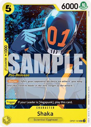 Shaka (OP07-101) [500 Years in the Future Pre-Release Cards] - Deck Out Gaming