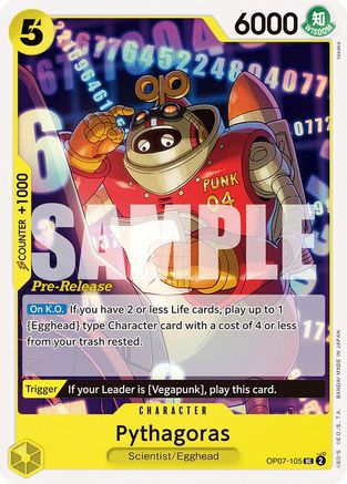 Pythagoras (OP07-105) [500 Years in the Future Pre-Release Cards] - Deck Out Gaming