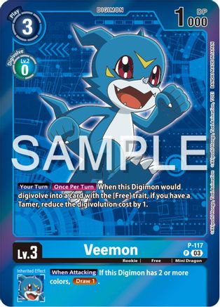 Veemon - P-117 (Digimon Adventure Box 2024) (P-117) [Digimon Promotion Cards] Foil - Deck Out Gaming