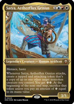 Satya, Aetherflux Genius (Foil Etched) (23) [Modern Horizons 3 Commander] foil - Deck Out Gaming