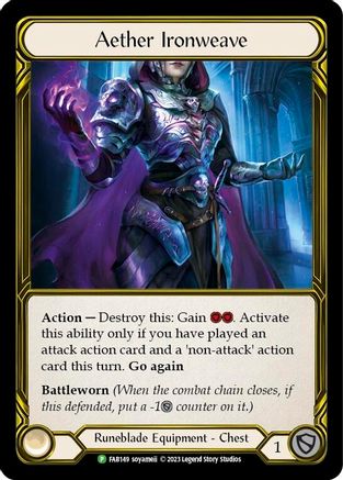 Aether Ironweave (Golden) - FAB149 (FAB149) [Flesh and Blood: Promo Cards] Cold Foil - Deck Out Gaming