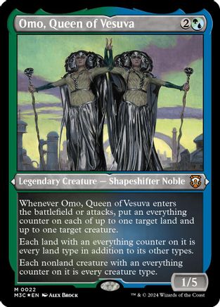 Omo, Queen of Vesuva (Foil Etched) (22) [Modern Horizons 3 Commander] foil - Deck Out Gaming