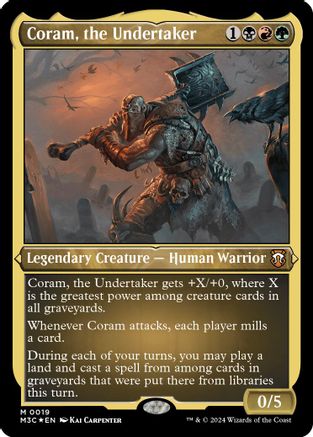 Coram, the Undertaker (Foil Etched) (19) [Modern Horizons 3 Commander] foil - Deck Out Gaming