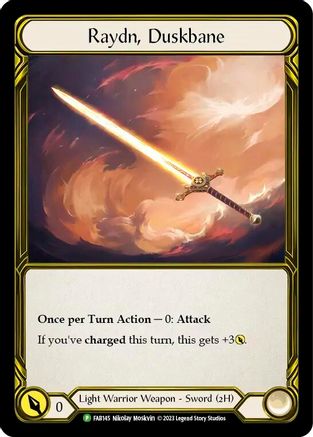 Raydn, Duskbane (Golden) - FAB145 (FAB145) [Flesh and Blood: Promo Cards] Cold Foil - Deck Out Gaming