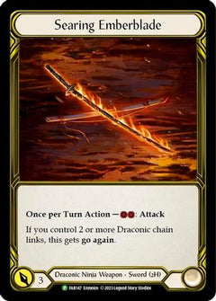 Searing Emberblade (Golden) - FAB147 (FAB147) [Flesh and Blood: Promo Cards] Cold Foil - Deck Out Gaming
