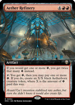 Aether Refinery (Extended Art) (Ripple Foil) (54) [Modern Horizons 3 Commander] foil - Deck Out Gaming