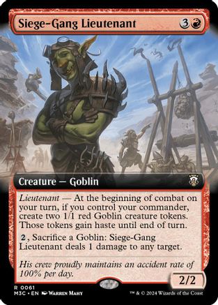 Siege-Gang Lieutenant (Extended Art) (Ripple Foil) (61) [Modern Horizons 3 Commander] foil - Deck Out Gaming