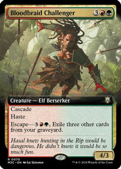 Bloodbraid Challenger (Extended Art) (Ripple Foil) (70) [Modern Horizons 3 Commander] foil - Deck Out Gaming