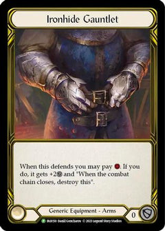 Ironhide Gauntlet (Golden) - FAB150 (FAB150) [Flesh and Blood: Promo Cards] Cold Foil - Deck Out Gaming