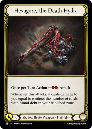 Hexagore, the Death Hydra - FAB186 (Golden) - FAB186 (FAB186) [Flesh and Blood: Promo Cards] Cold Foil - Deck Out Gaming