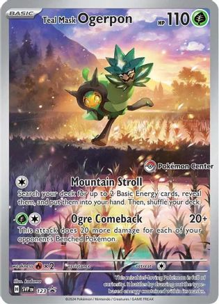 Teal Mask Ogerpon (Pokemon Center Exclusive) (123) [SV: Scarlet & Violet Promo Cards] Holofoil - Deck Out Gaming