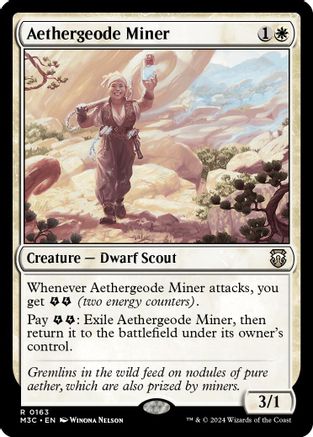 Aethergeode Miner (Ripple Foil) (163) [Modern Horizons 3 Commander] foil - Deck Out Gaming