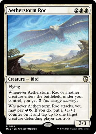 Aetherstorm Roc (Ripple Foil) (164) [Modern Horizons 3 Commander] foil - Deck Out Gaming