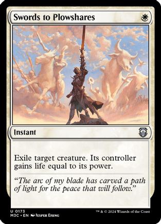 Swords to Plowshares (Ripple Foil) (173) [Modern Horizons 3 Commander] foil - Deck Out Gaming