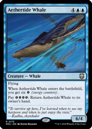 Aethertide Whale (Ripple Foil) (175) [Modern Horizons 3 Commander] foil - Deck Out Gaming