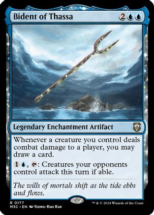 Bident of Thassa (Ripple Foil) (177) [Modern Horizons 3 Commander] foil - Deck Out Gaming