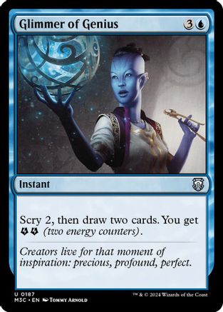 Glimmer of Genius (Ripple Foil) (187) [Modern Horizons 3 Commander] foil - Deck Out Gaming