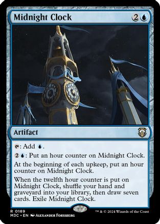 Midnight Clock (Ripple Foil) (189) [Modern Horizons 3 Commander] foil - Deck Out Gaming