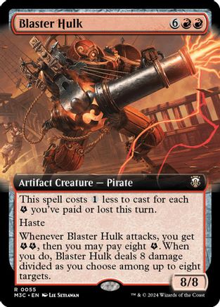 Blaster Hulk (Extended Art) (Ripple Foil) (55) [Modern Horizons 3 Commander] foil - Deck Out Gaming