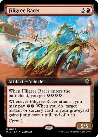 Filigree Racer (Extended Art) (Ripple Foil) (56) [Modern Horizons 3 Commander] foil - Deck Out Gaming