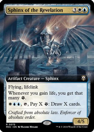 Sphinx of the Revelation (Extended Art) (Ripple Foil) (75) [Modern Horizons 3 Commander] foil - Deck Out Gaming