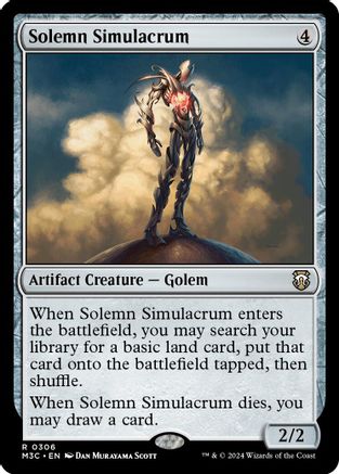Solemn Simulacrum (Ripple Foil) (306) [Modern Horizons 3 Commander] foil - Deck Out Gaming