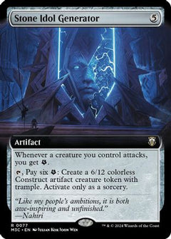 Stone Idol Generator (Extended Art) (Ripple Foil) (77) [Modern Horizons 3 Commander] foil - Deck Out Gaming