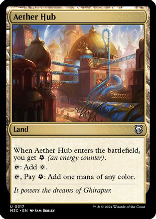 Aether Hub (Ripple Foil) (317) [Modern Horizons 3 Commander] foil - Deck Out Gaming