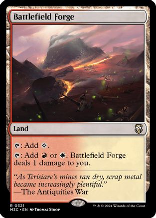 Battlefield Forge (Ripple Foil) (321) [Modern Horizons 3 Commander] foil - Deck Out Gaming