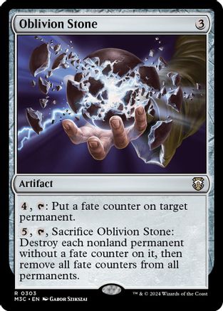 Oblivion Stone (Ripple Foil) (303) [Modern Horizons 3 Commander] foil - Deck Out Gaming
