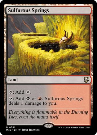 Sulfurous Springs (Ripple Foil) (381) [Modern Horizons 3 Commander] foil - Deck Out Gaming
