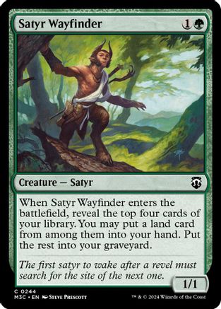 Satyr Wayfinder (Ripple Foil) (244) [Modern Horizons 3 Commander] foil - Deck Out Gaming