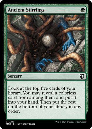 Ancient Stirrings (Ripple Foil) (219) [Modern Horizons 3 Commander] foil - Deck Out Gaming