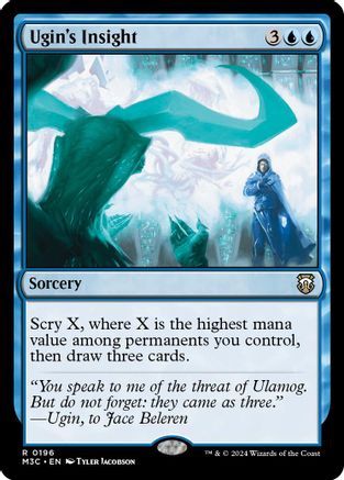 Ugin's Insight (Ripple Foil) (196) [Modern Horizons 3 Commander] foil - Deck Out Gaming