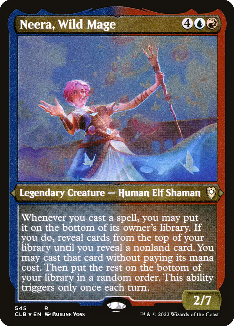 Neera, Wild Mage (545) [Commander Legends: Battle for Baldur's Gate] etched - Deck Out Gaming