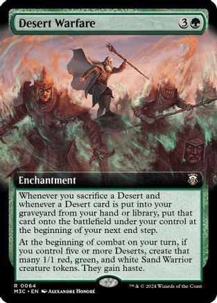 Desert Warfare (Extended Art) (Ripple Foil) (64) [Modern Horizons 3 Commander] foil - Deck Out Gaming