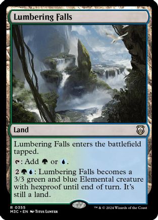 Lumbering Falls (Ripple Foil) (355) [Modern Horizons 3 Commander] foil - Deck Out Gaming