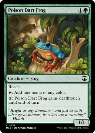 Poison Dart Frog (Ripple Foil) (238) [Modern Horizons 3 Commander] foil - Deck Out Gaming