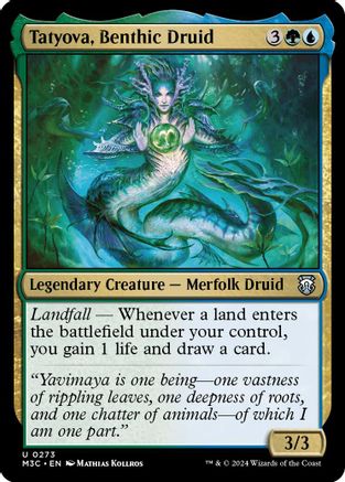 Tatyova, Benthic Druid (Ripple Foil) (273) [Modern Horizons 3 Commander] foil - Deck Out Gaming