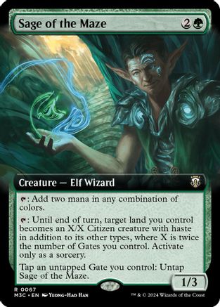 Sage of the Maze (Extended Art) (Ripple Foil) (67) [Modern Horizons 3 Commander] foil - Deck Out Gaming
