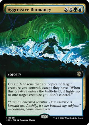 Aggressive Biomancy (Extended Art) (Ripple Foil) (69) [Modern Horizons 3 Commander] foil - Deck Out Gaming